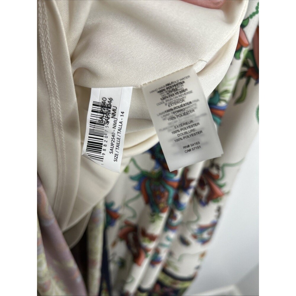 Siena Midi Floral Dress Size 14 Built in Bra Adjustable Straps Garden Party - Picture 8 of 9